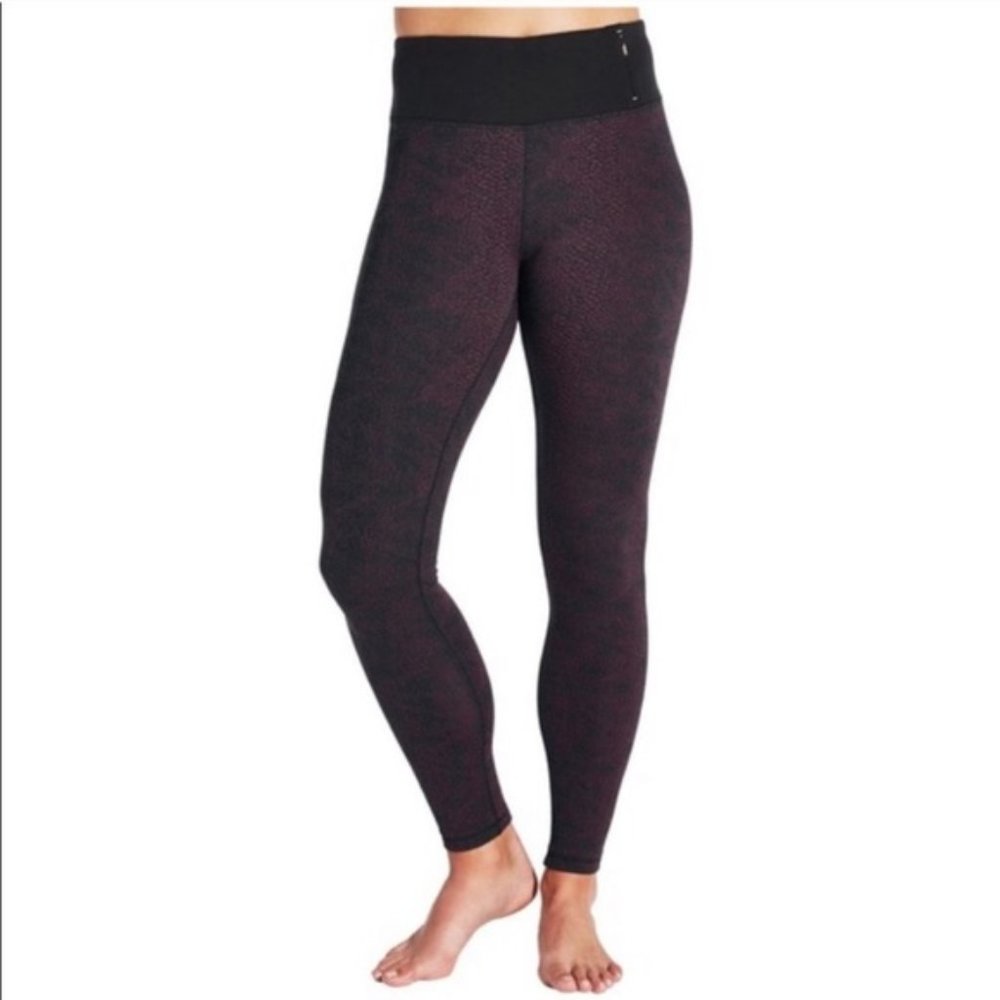 Calia Women's Jacquard Leggings Purple/Black Snakeskin Size Large